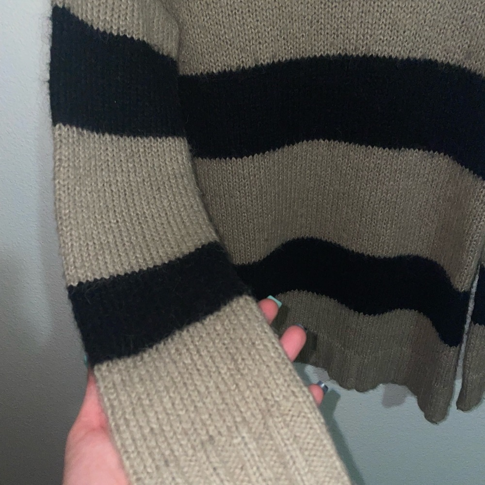 Black and brown sweater